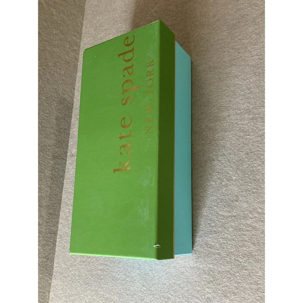 Kate Spade New York Nella Flats Size 9 Gold Glitter Black Toe‎ w/ Box